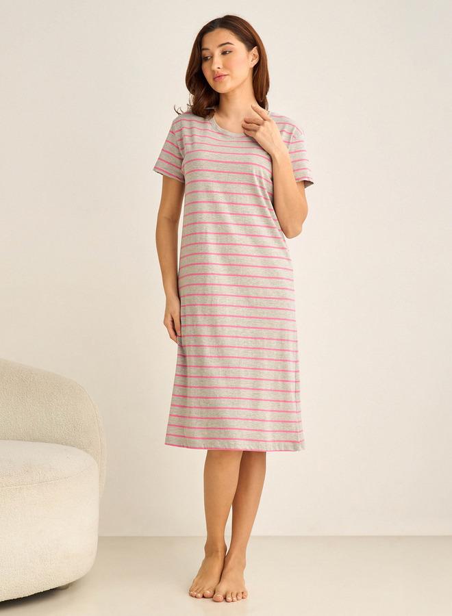 Splash FAV Night Dress Short Sleeves Printed - Image 1