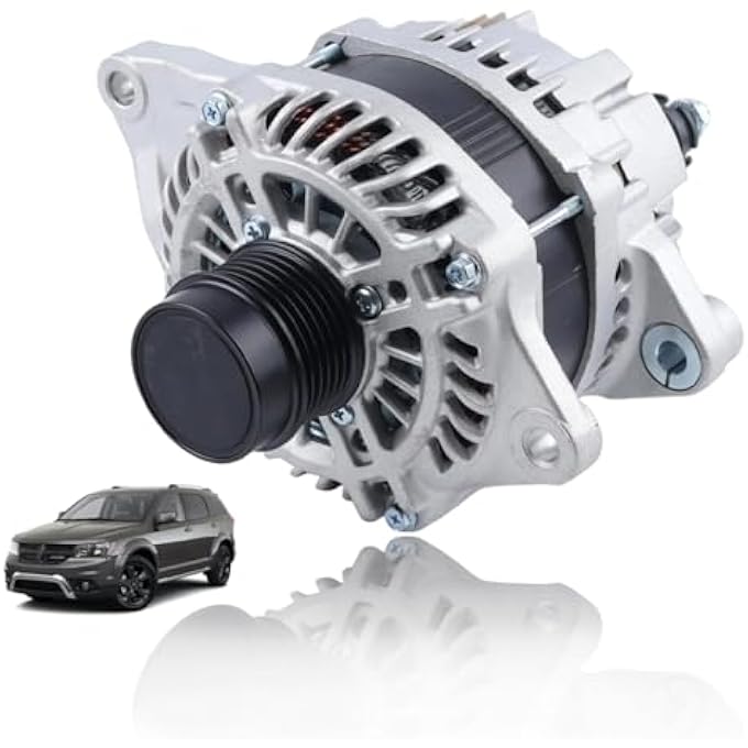 LONGKEES 12V 160AMP Alternator FIT Dodge Journey 2.4L L4 2009-2020, Replaces 11440 A2TX0281 04801490AA 4801490AD 6-Groove Pulley - Image 1