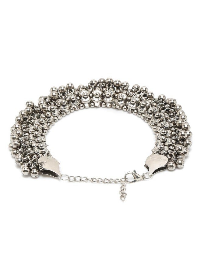 YouBella مجموعة مجوهرات يوبيلا من الفضة الألمانية المطلية، هدايا فاخرة مصنوعة يدويًا، أساور بايال للفتيات والنساء (النمط 1) - Image 2