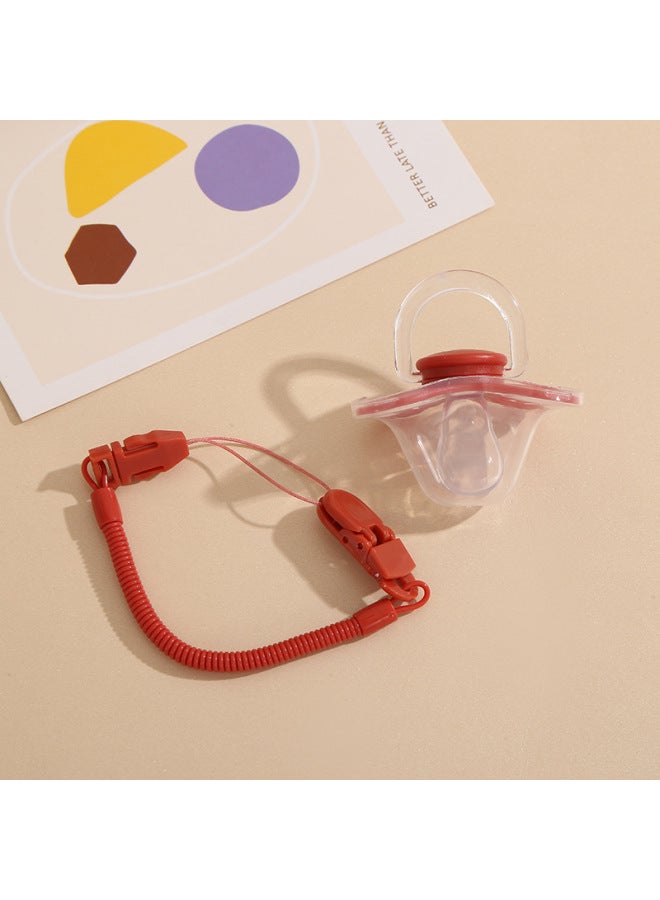 Infant Pacifier Super Soft Breast-like Sleeping Food Grade Silicone Weaning Artifact Baby Anti-skid Chain