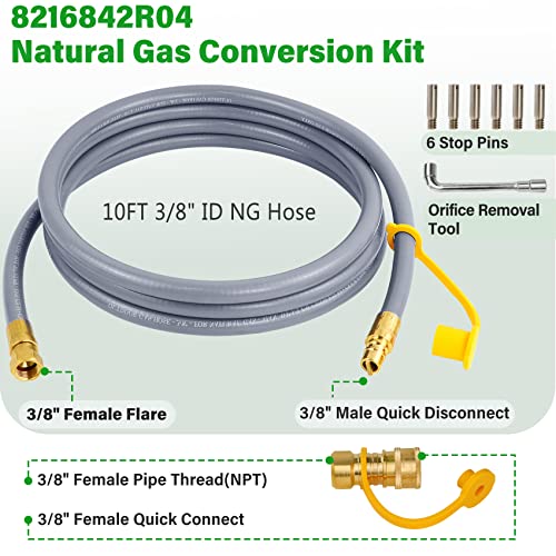 Miumoon Upgraded 8216842R04 Natural Gas Conversion Kit, Compatible with Char-Broil Commercial and Signature Series Dual Fuel Grills (2020 and Newer), Converts Propane to Natural Gas - Image 2