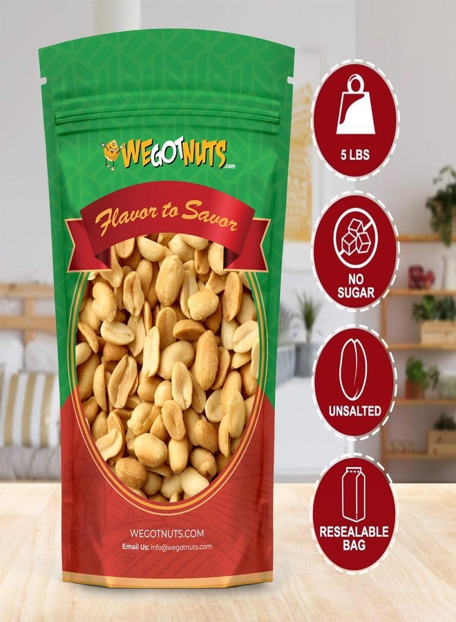 We Got Nuts Peanuts Dry Roasted Unsalted, Blanched, 5 Pound Bulk Bag - We Got Nuts, - Image 3