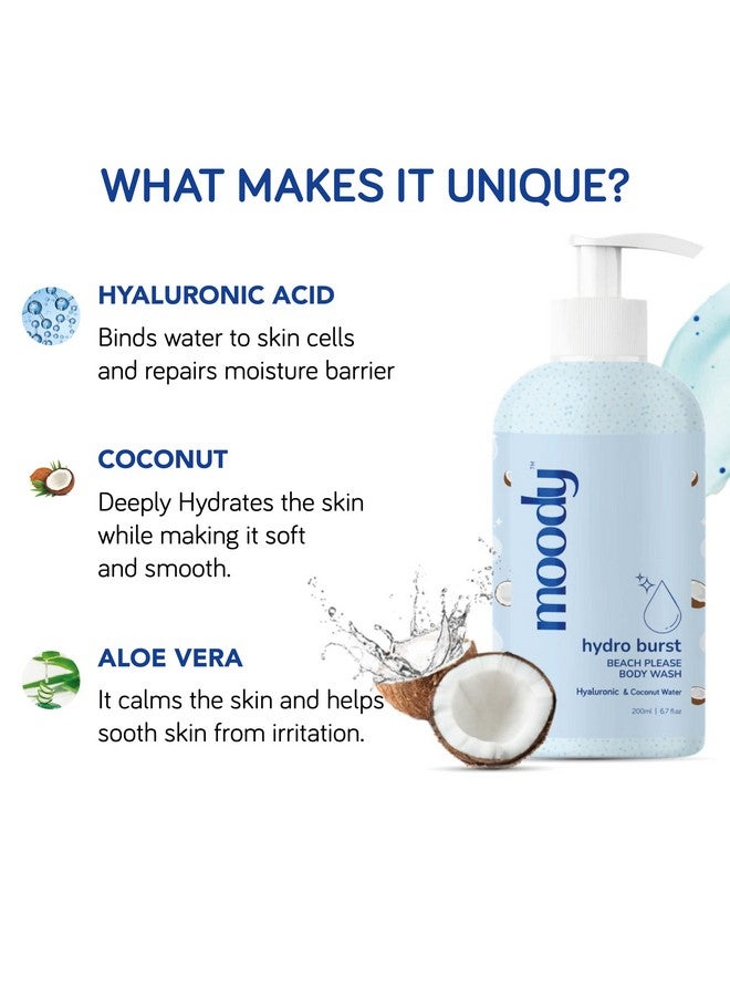  مودي غسول الجسم 7D Hydro Burst مع حمض الهيالورونيك ينعش البشرة وينظفها بعمق ويوفر ترطيبًا مكثفًا للبشرة اللطيفة ولجميع أنواع البشرة، بشرة أكثر نعومة ونعومة 200 مل - Image 3