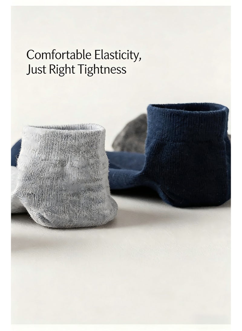 Cotton Antibacterial Ankle Socks for Men, Business & Casual No-Show Socks, Breathable Odor-Resistant 5-Pack - Image 5