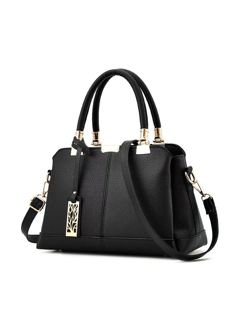 New black leather handbag  - Image 1