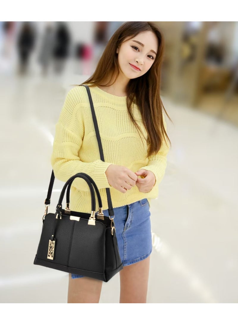 New black leather handbag  - Image 2