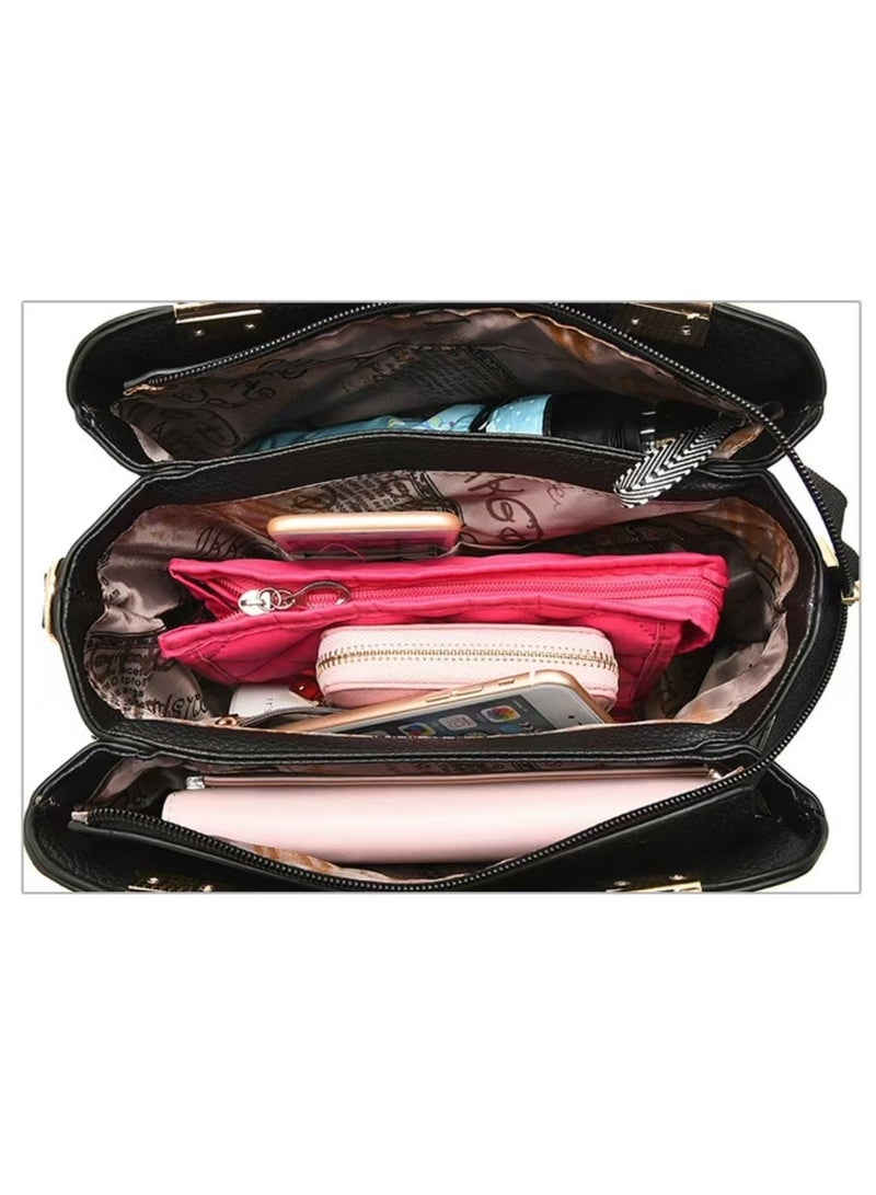 New black leather handbag  - Image 3