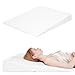 VADSBO Wedge Pillow Bed Wedge Pillows for Sleeping Snoring Back Support After Surgery Foam Triangle Pillow Removable Washable Cover White 5in - Image 1