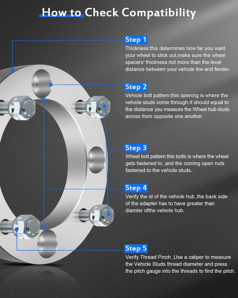 ECCPP 4PCS 1 inch 4 Lug Wheel Spacers 4x137mm to 4x137mm fits for Bayou 300 400 for Mule 500 100 500 520 550 600 for Brute Force 650 - Image 2