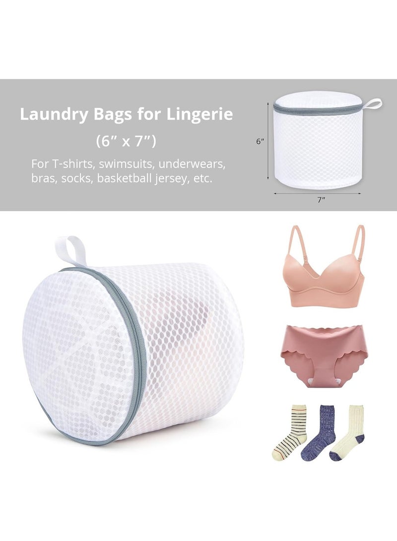 3 Pack Mesh Laundry Bags, Mesh Bra Bags with Hanging Loop, 6 x 7 Inches Reuse Washing Machine Bag for Delicates Blouse, Hosiery, Underwear, Bra, Lingerie Baby Clothes - Image 5