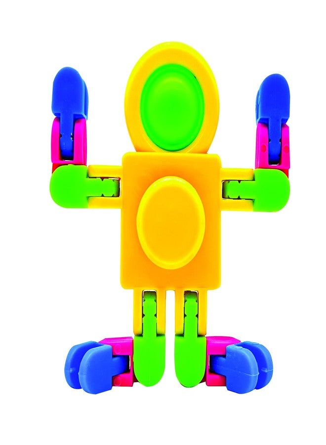 Geddes Raymond Geddes Pop ‘N’ Spin Toys for Kids (Pack of 24) - 3-in-1 Whacky Guy Stress Toys for Kids - Fun School Supplies - Image 2