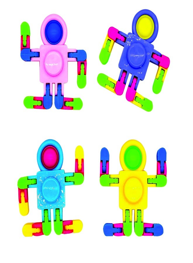 Geddes Raymond Geddes Pop ‘N’ Spin Toys for Kids (Pack of 24) - 3-in-1 Whacky Guy Stress Toys for Kids - Fun School Supplies - Image 1