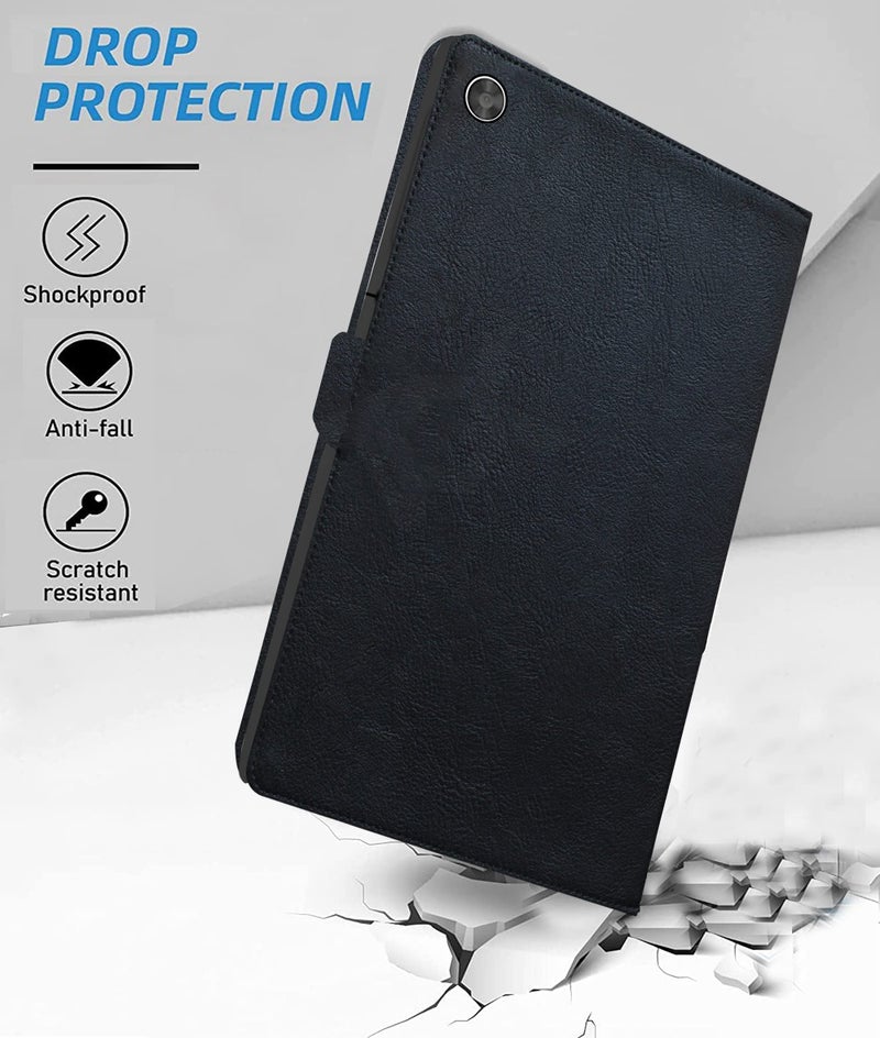 TGK Plain Design Flip Case Cover for Lenovo Tab M8 HD 2nd Gen/3rd Gen 8 Inch TB-8506F 8505X 8505F (Black) - Image 4