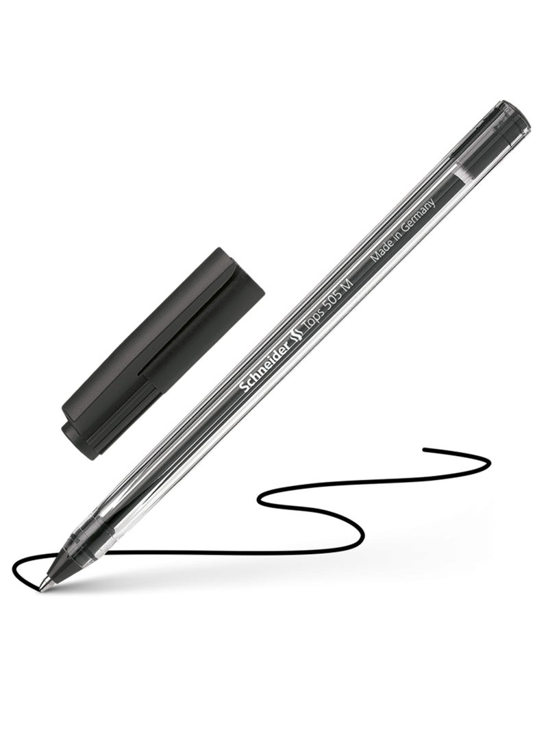 Schneider قلم حبر جاف أسود 505 بسن متوسط 50 قطعة - Image 2