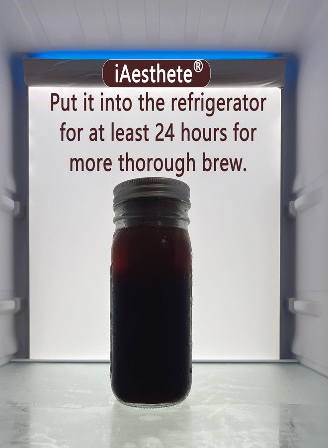 iAesthete 2 Pack - Ultra Fine Cold Brew Coffee Filter For 32 OZ or Larger Wide Mouth Mason Jar, Food Grade 304 Stainless Steel, With Silicone Protective Ring, Cold Brew Tea Filter, Fruit Infused Water Filter - Image 5