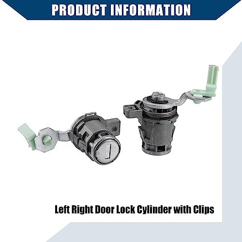 Hihaha No.06351TE0A11/72145S73003 / Outer/Ignition Switch Cylinder Lock Front Door Lock Cylinder with Keys for Honda Civic 2003-2005 for Honda CR-V 05-06 / Metal / 1 Set/Silver Tone - Image 5