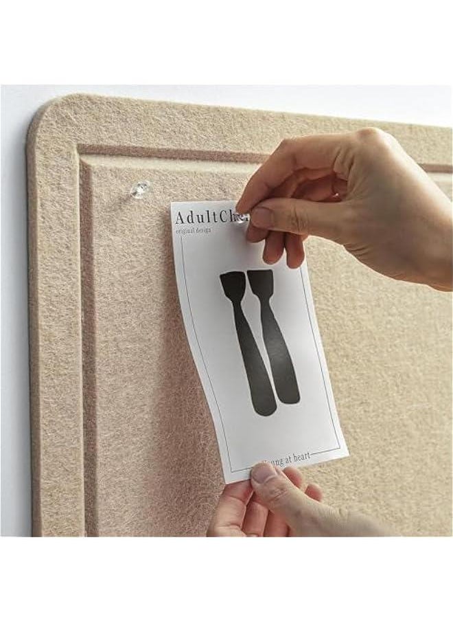 HOOKOR Large Bulletin Board, 90 X 120 cm Felt Board Decorative Board, Cork Board Replacement Wall, Foldable Photo Board Self - Visual Visual Board Emotion Board and Pushpins (White 90 * 120cm)  - Image 2