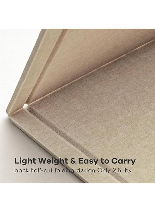 HOOKOR Large Bulletin Board, 90 X 120 cm Felt Board Decorative Board, Cork Board Replacement Wall, Foldable Photo Board Self - Visual Visual Board Emotion Board and Pushpins (White 90 * 120cm)  - Image 3