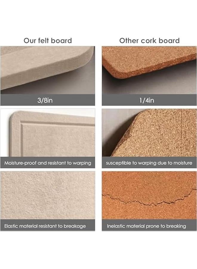 HOOKOR Large Bulletin Board, 90 X 120 cm Felt Board Decorative Board, Cork Board Replacement Wall, Foldable Photo Board Self - Visual Visual Board Emotion Board and Pushpins (White 90 * 120cm)  - Image 4