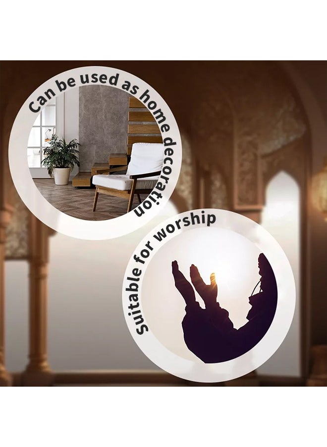ماركة غير محددة - سجادة صلاة كبيرة قابلة للطي للمسلمين 65×110 سم، سجادة صلاة سميكة وناعمة، مثالية للاستخدام اليومي والسفر، تصميم مريح للصلاة، سهلة التخزين - Image 1