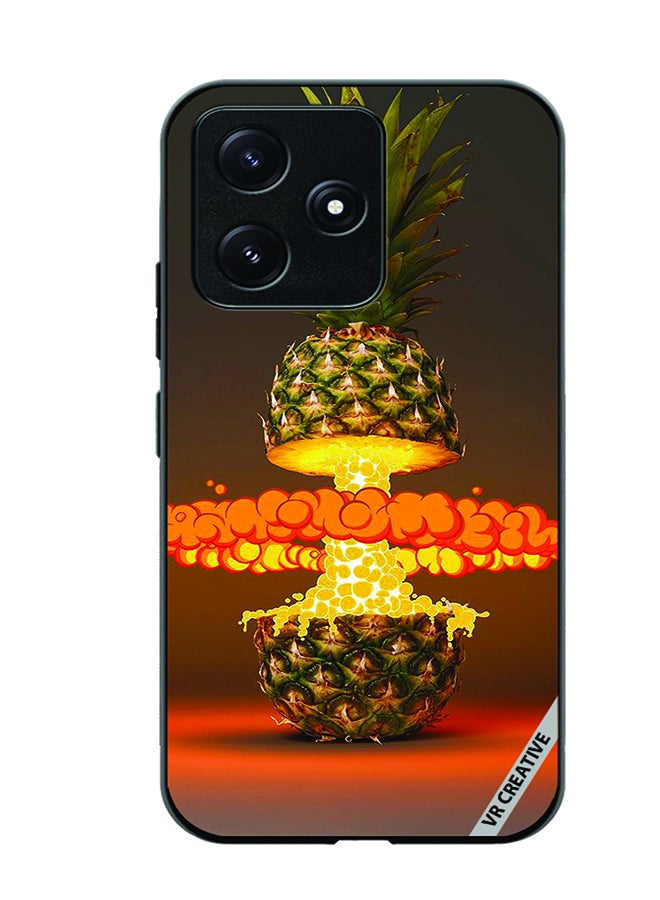 VR CREATIVE Protective Case Cover For Xiaomi Poco M6 Pro 5G Fire Pineapple Design Multicolour - Image 1