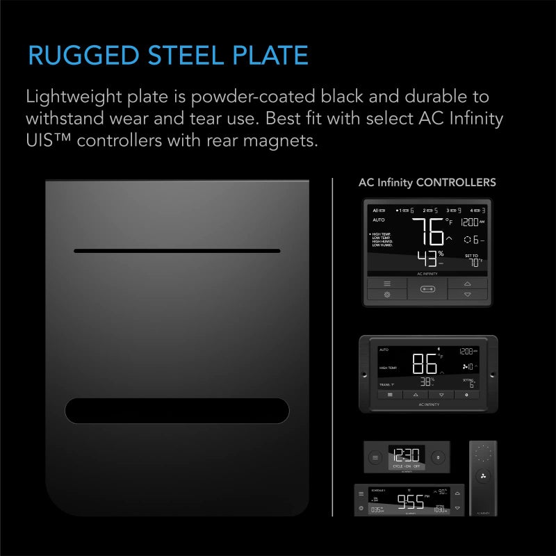AC Infinity Grow Tent Mounting Plate 6x7â€, Powder Coat Black Steel Platform for Controller Mounting and Lightproof Cable Management, Fit for CLOUDLAB Advance Grow Tents - Image 3
