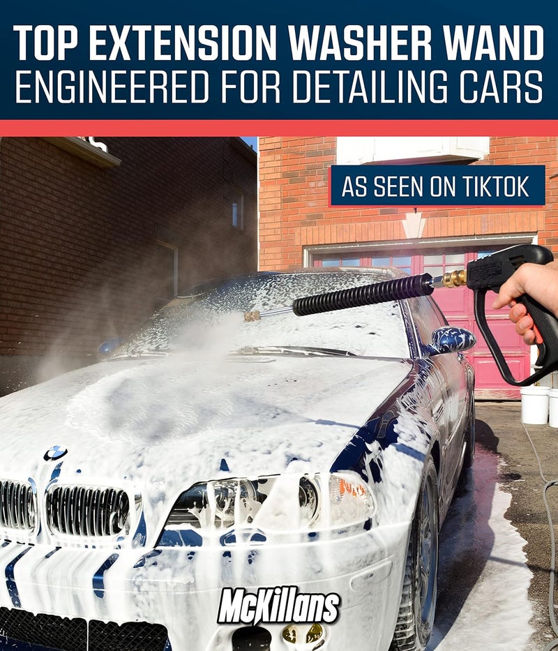 McKillans ® Car Pressure Washer Extension Wand - Power Washer Wand Extension for Car Wash - Short Pressure Washer Wand Replacement - Pressure Washer Accessories & Attachments - 1/4” Quick Connect Plug - Image 5