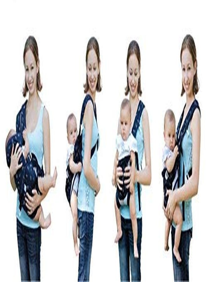 BABIES BLOOM Baby Carrier Bag 6 in 1 Baby Sling Carrier Adjustable Sling/Back/Front Carrier for Baby with Safety Belt and Buckle Straps (2-30 Month Old Baby/Kid) (Blue) - Image 5