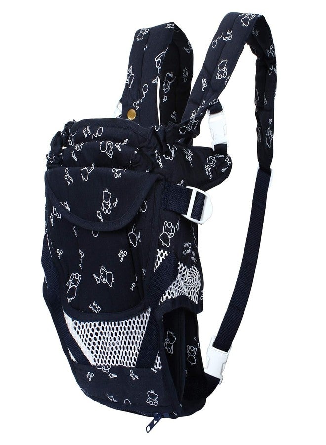BABIES BLOOM Baby Carrier Bag 6 in 1 Baby Sling Carrier Adjustable Sling/Back/Front Carrier for Baby with Safety Belt and Buckle Straps (2-30 Month Old Baby/Kid) (Blue) - Image 1