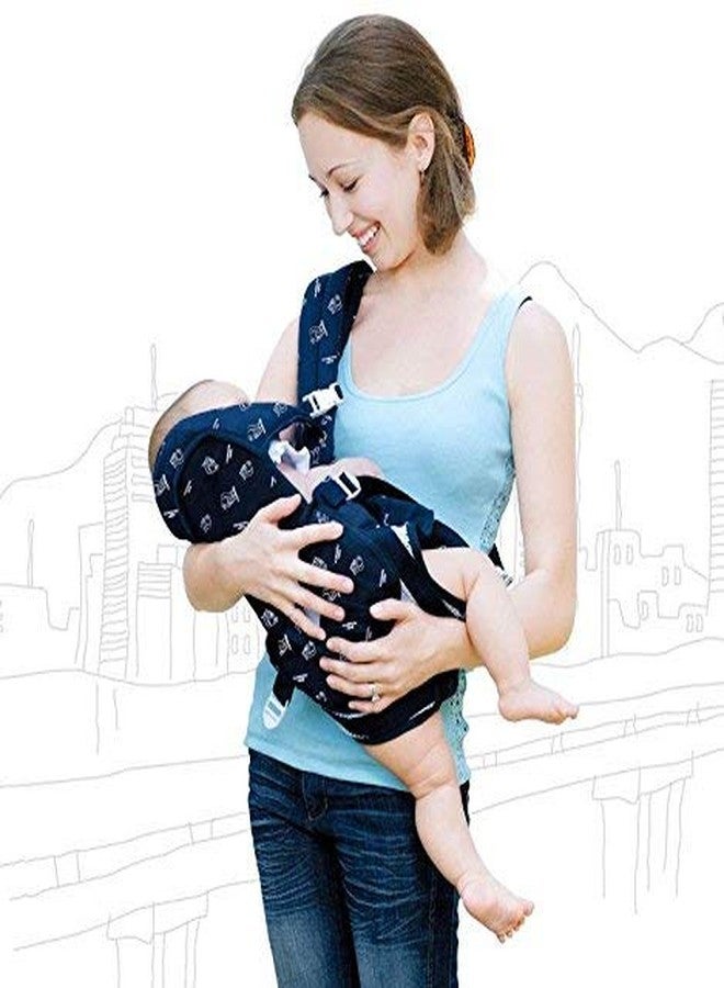 BABIES BLOOM Baby Carrier Bag 6 in 1 Baby Sling Carrier Adjustable Sling/Back/Front Carrier for Baby with Safety Belt and Buckle Straps (2-30 Month Old Baby/Kid) (Blue) - Image 2