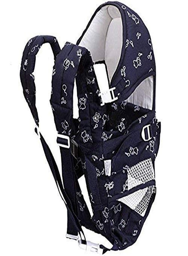 BABIES BLOOM Baby Carrier Bag 6 in 1 Baby Sling Carrier Adjustable Sling/Back/Front Carrier for Baby with Safety Belt and Buckle Straps (2-30 Month Old Baby/Kid) (Blue) - Image 4