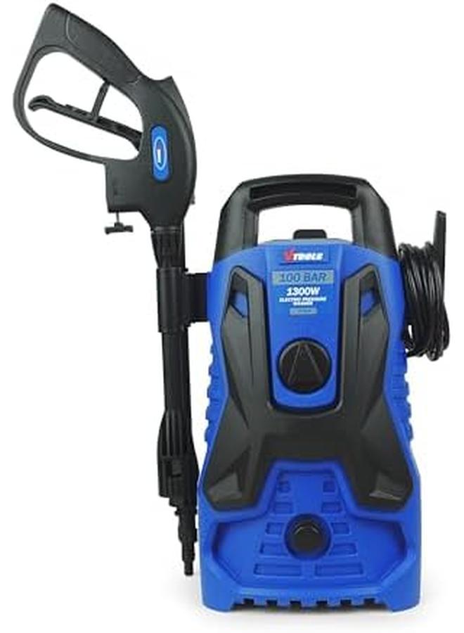 VTOOLS 100 Bar Electric Pressure Washer With 5 Meter Hose And Soap Dispenser 1300 Watt Auto Stop And Self Priming Mode For Car Home And Garden Blue Vt1508 - Image 3