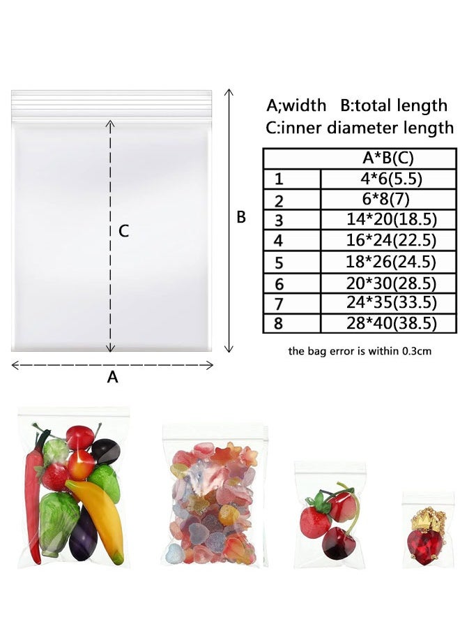 HAWAWA - Clear Plastic Reclosable Zip Bags 4x5.5cm (200 count), Poly Baggies with Resealable Zip Top Lock for Small Business Storage, Packaging & Shipping - Image 1