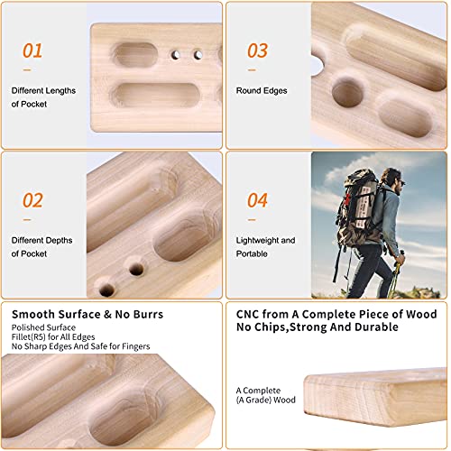 Two Stones Portable Hangboard | Rock Climbing Hangboard | Hang Board for Climbing | Rock Climbing Gifts for Rock Climbers for Climbers | Bouldering Gifts - Image 3