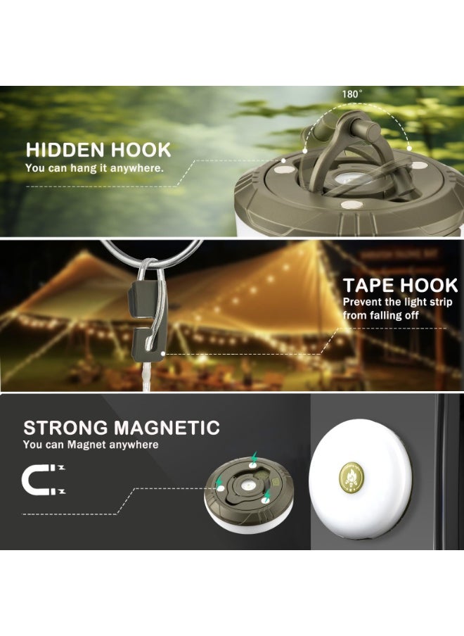 Camping String Lights - 4 in 1 Outdoor Lantern With 8 Lighting Modes (32.8Ft)