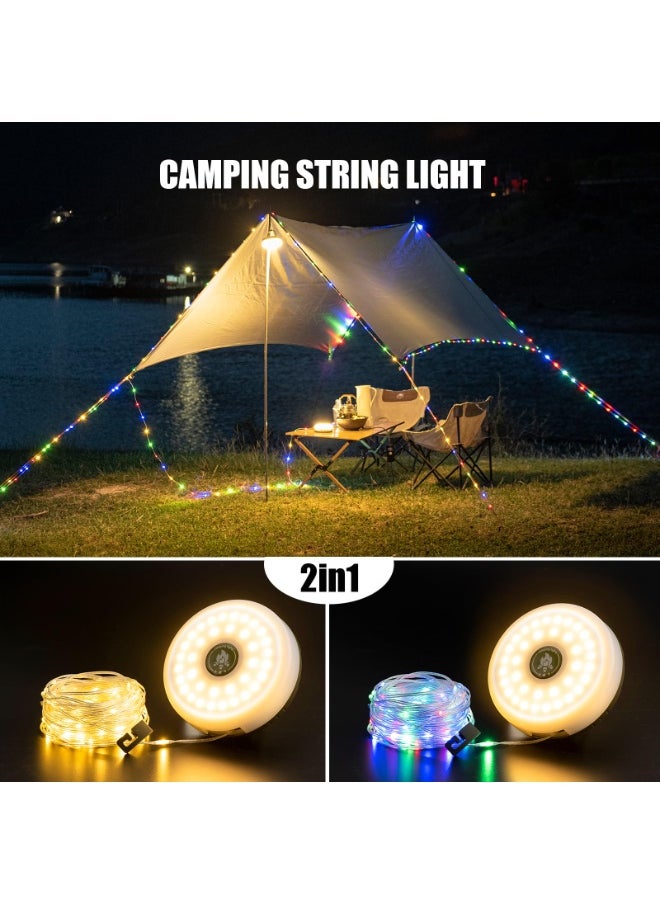 Camping String Lights - 4 in 1 Outdoor Lantern With 8 Lighting Modes (32.8Ft)