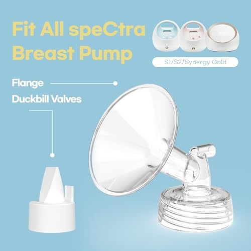 CubCare Flange Inserts for Spectra, Spectra Replacement Pump Parts for S1/S2/9 Plus, Not Original Accessories, Breast Pump Parts Include 2-Pack 19MM Flanges and 4-Pack Duckbill Valves - Image 3