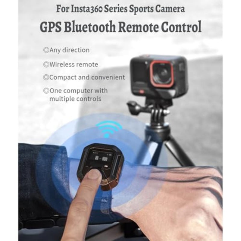جهاز التحكم عن بعد الذكي GPS لجهاز Insta360 X4/ACE Pro/GO 3، وحدة تحكم كاميرا الحركة بلوتوث مع شاشة، تراكب بيانات التحكم متعدد الكاميرات لمدونات الفيديو، ورياضات السيارات - Image 2