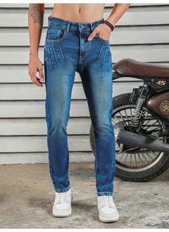 HIGH STAR Men’s Straight Tapered Indigo Jeans – Fashionable and Comfortable  - Image 3