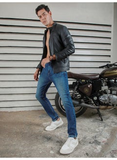 HIGH STAR Men’s Straight Tapered Indigo Jeans – Fashionable and Comfortable  - Image 1