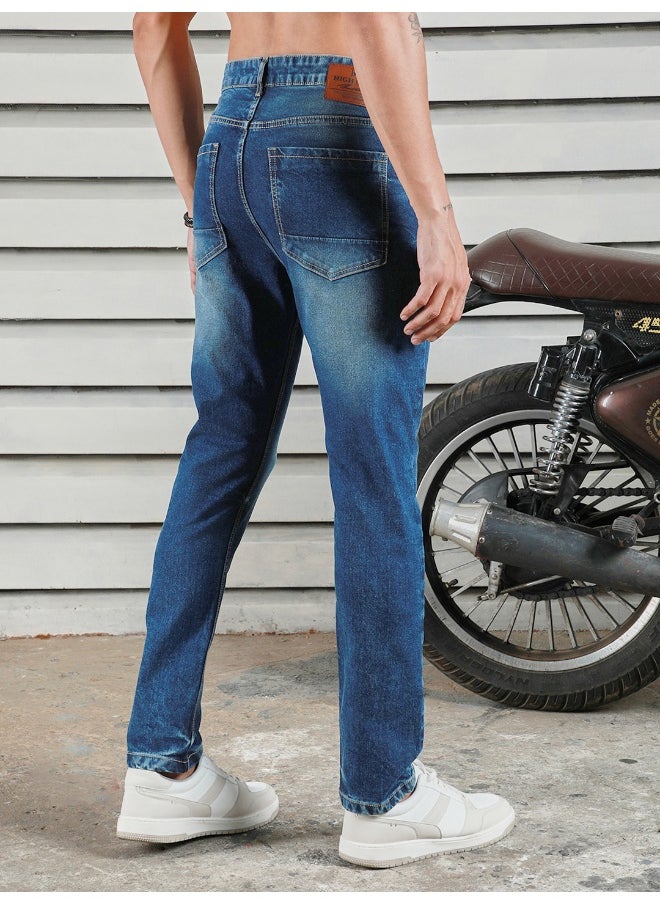 HIGH STAR Men’s Straight Tapered Indigo Jeans – Fashionable and Comfortable  - Image 2