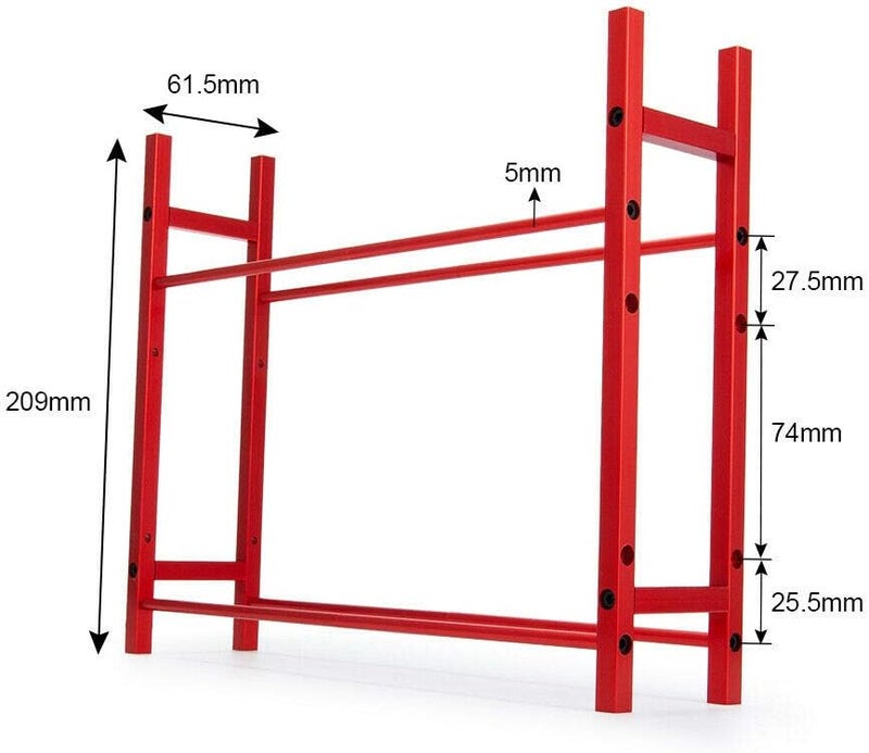 Benedict Harry RC Car Alloy Tire Rack/ Wheel Rack for 1.9'' 2.2" Tire Wheel Rim SCX10 D90 CC01 TRX4 RC Crawler (Red) - Image 2