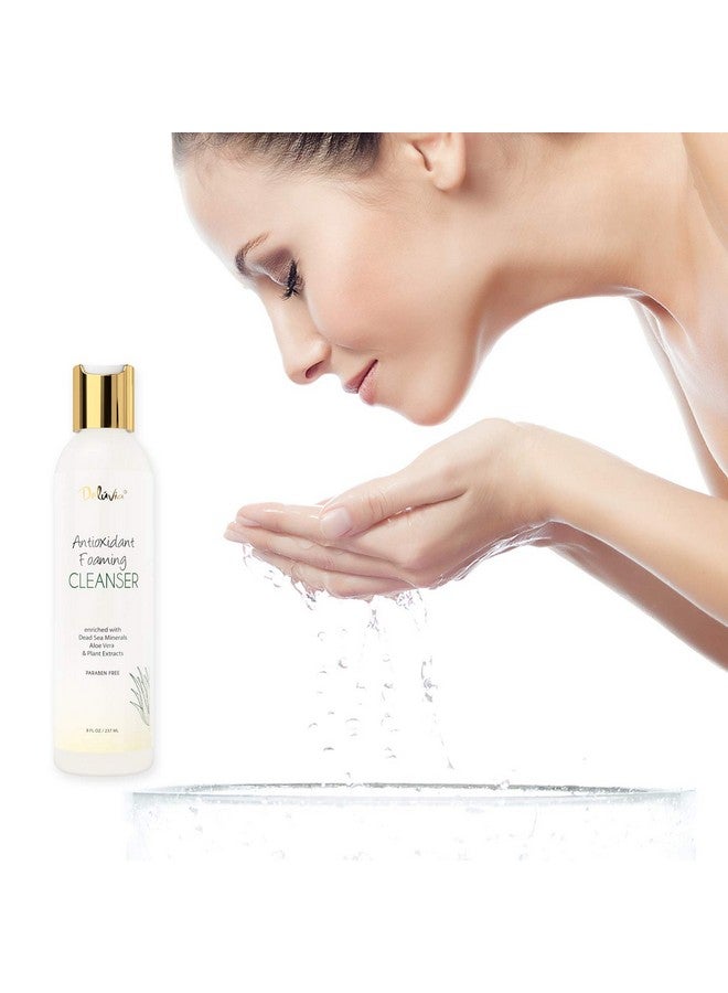 Deluvia Antioxidant Foaming Daily Facial Cleanser & Face Wash Hydrating Gentle Face Cleanser For Sensitive & Dry Skin Moisturizing Face Wash For Women & Men Face Wash For Teens & Kids. (8 Fl Oz) - Image 4