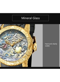 BIDEN Luxury Dragon Sculpture Men's Watch Hip Hop Quartz Watches Creative Waterproof  Watches  - Image 2