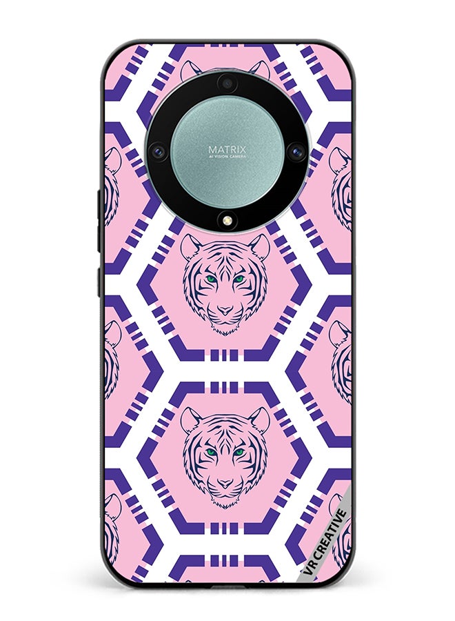 VR CREATIVE Protective Case Cover For Honor X9b Tiger Pink And Purple Design Multicolour - Image 1