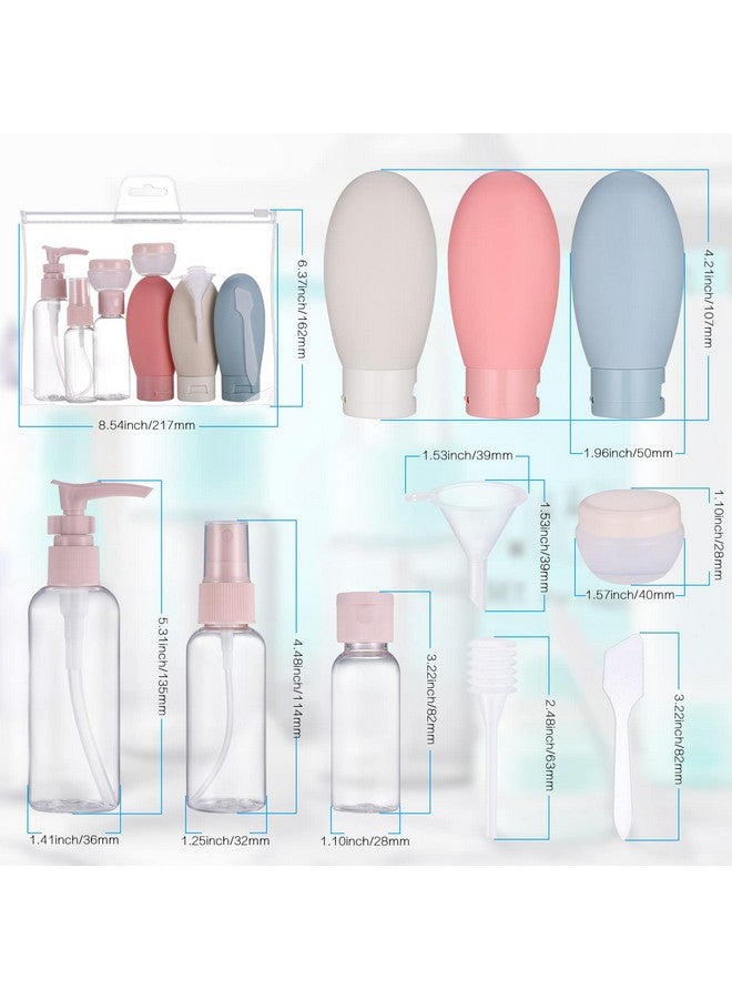 Huiguli Pack of 11 Silicone Travel Bottles, Travel Bottles for Filling, Part Travel Set with Toiletry Bag, Travel Bottle Set for Shampoo, Lotion, Conditioner, Shower Gel (BPA Free) - Image 2