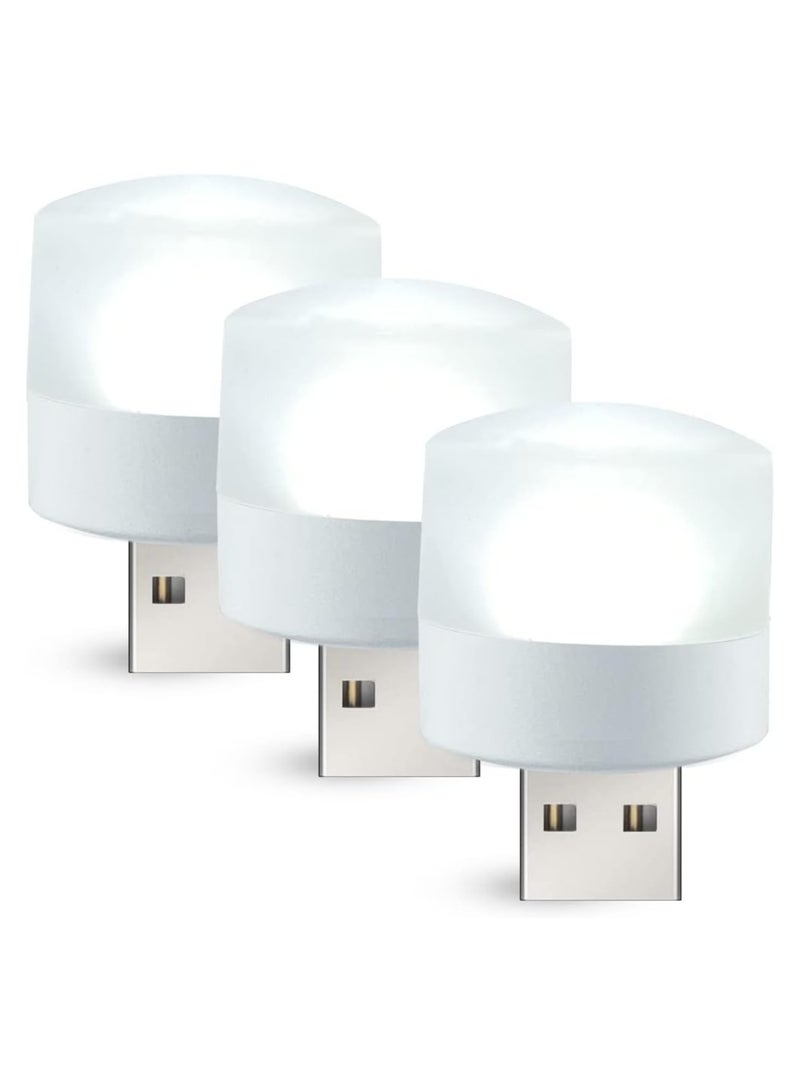 مصباح LED أبيض ساطع ، مصباح LED صغير للاستخدام المنزلي والتخييم داخل السيارة، تيار مستمر 5 فولت، 1 وات، 3 قطع - Image 1