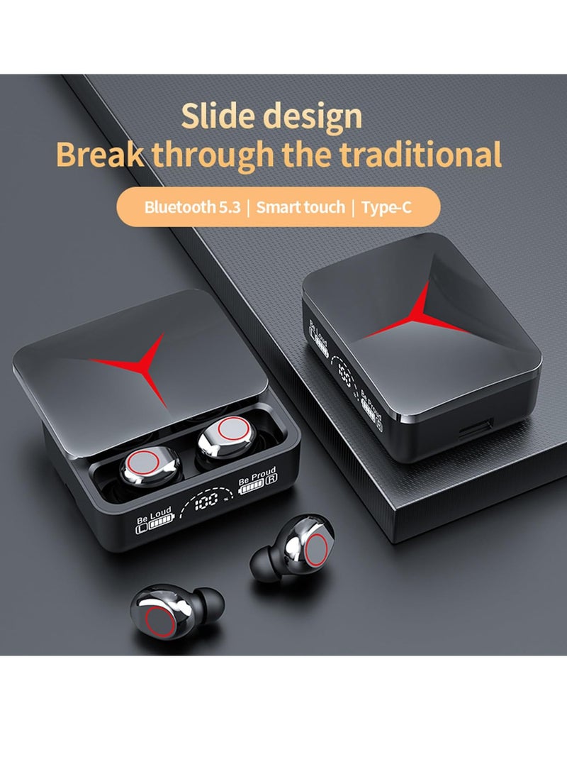 SYOSI New Wireless Earbuds Bluetooth 5.3 Headset, IPX7 Waterproof, LED Battery Display, 140 Hours Playtime with Charging Box, 3D Stereo Audio, Full Touch Screen, Built in Microphone - Image 2