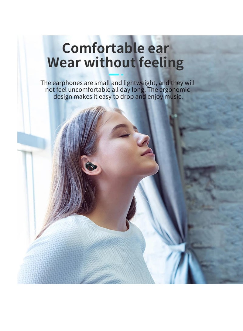 SYOSI New Wireless Earbuds Bluetooth 5.3 Headset, IPX7 Waterproof, LED Battery Display, 140 Hours Playtime with Charging Box, 3D Stereo Audio, Full Touch Screen, Built in Microphone - Image 3