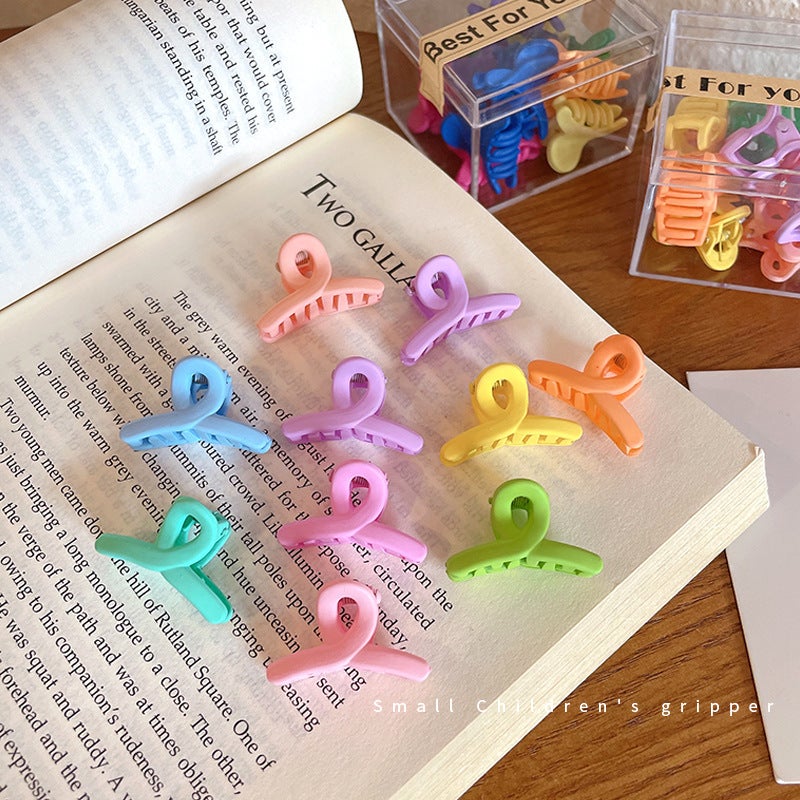 Generic Mini Scrub Hair Claw Clips for Fringe J1039C Candy Color Cross (10 Boxes)